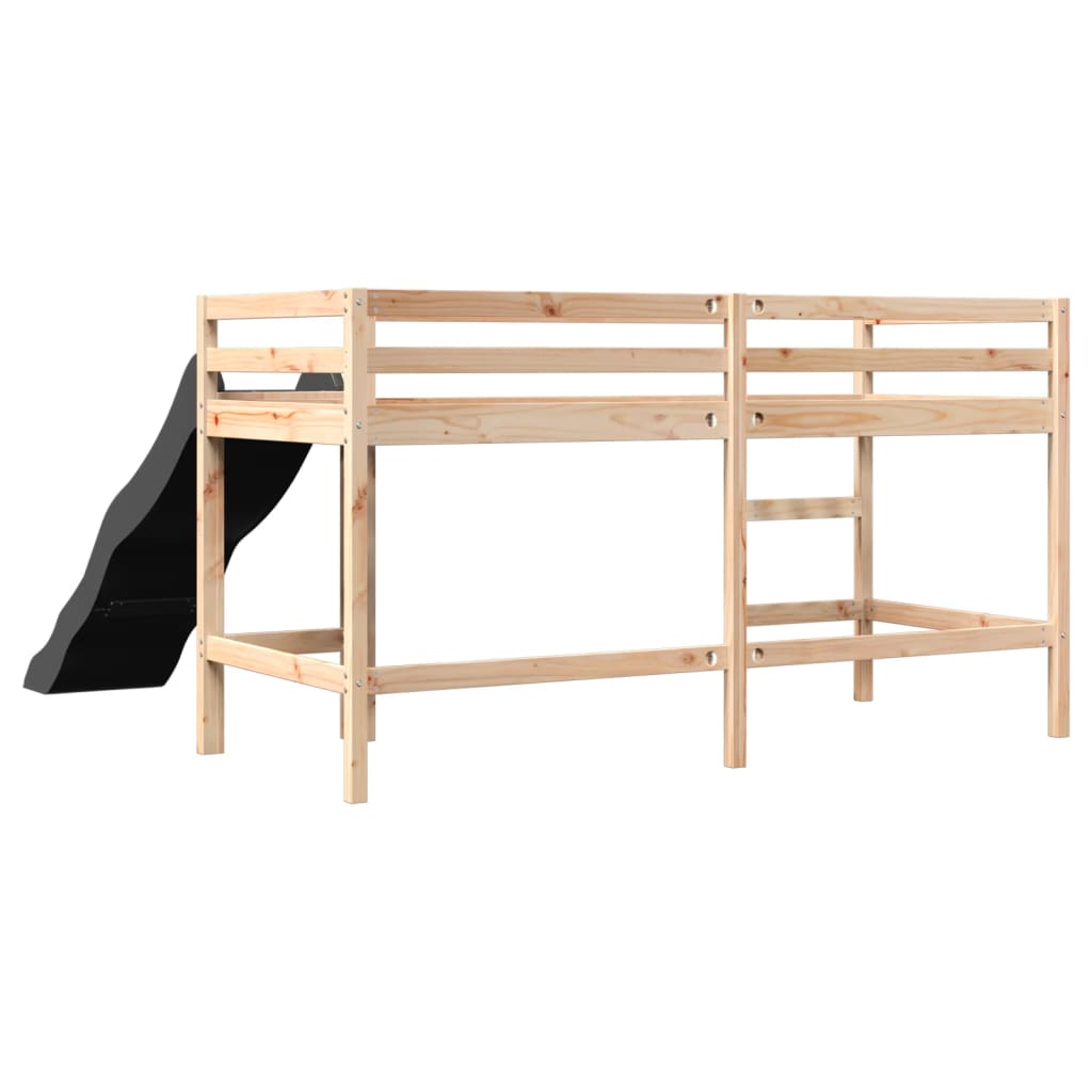 Cama alta para criança sem colchão 90x190 cm pinho maciço