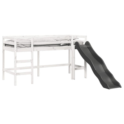 Cama alta p/ criança sem colchão 90x190 cm pinho maciço branco