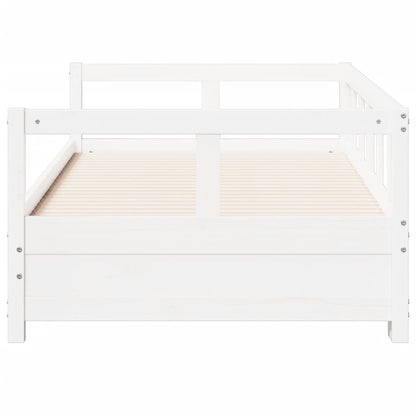 Sofá-cama sem colchão 90x190 cm madeira de pinho maciça branco