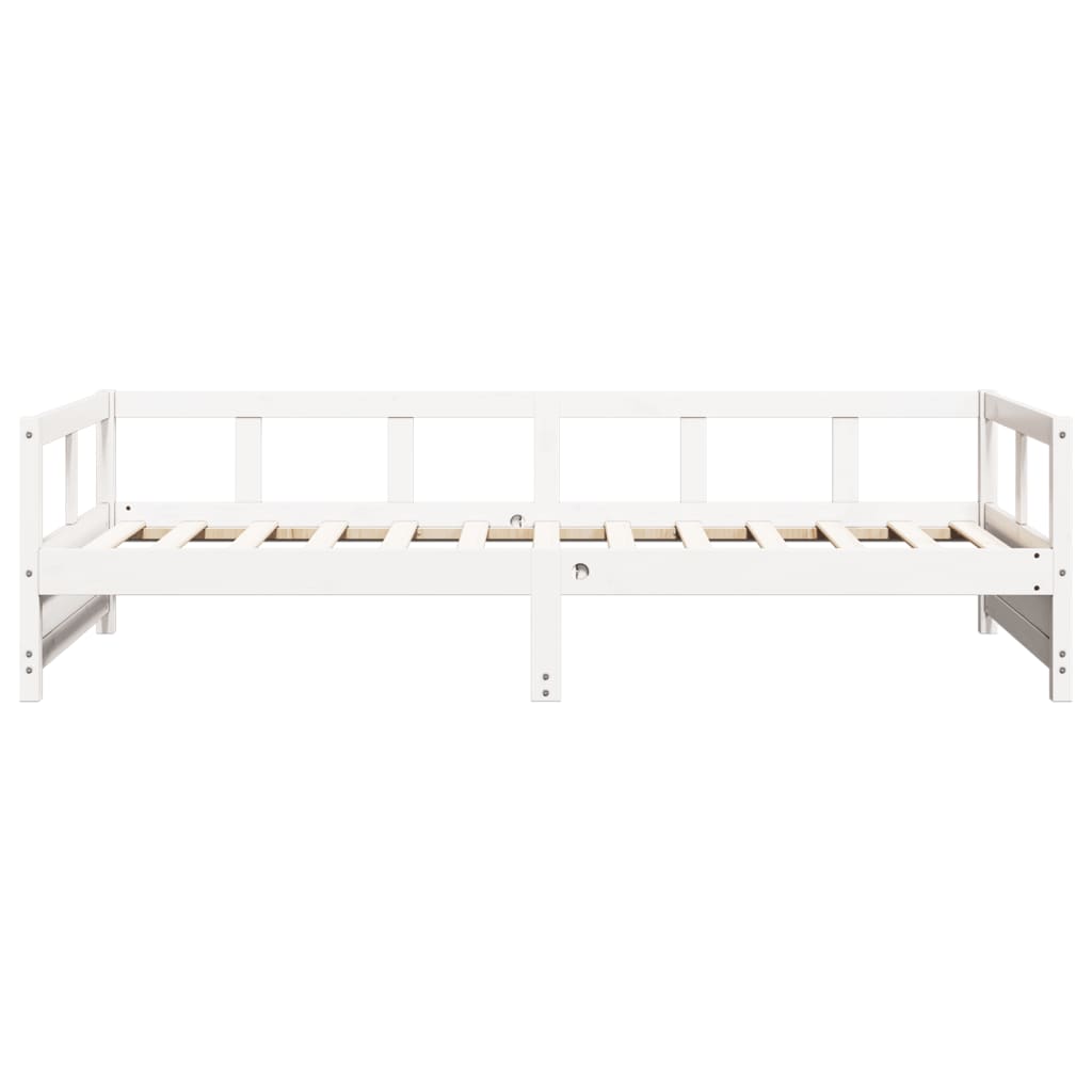 Sofá-cama 80x200 cm madeira de pinho maciça branco