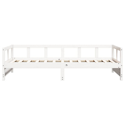 Sofá-cama 90 x 200 cm madeira de pinho maciça branco