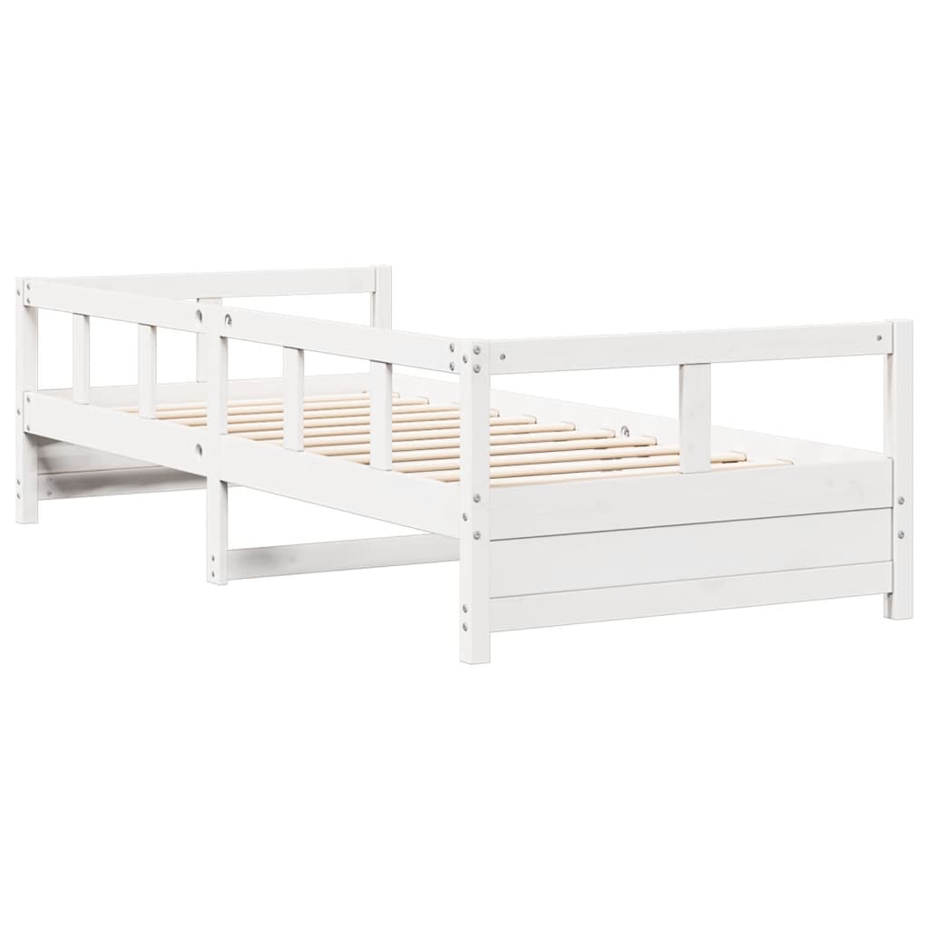 Sofá-cama 90 x 200 cm madeira de pinho maciça branco