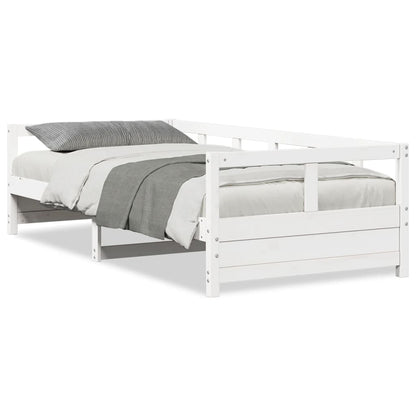 Sofá-cama 90 x 200 cm madeira de pinho maciça branco