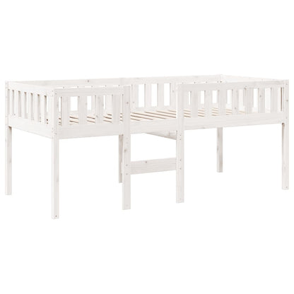 Cama de criança sem colchão 80x200 cm pinho maciço branco