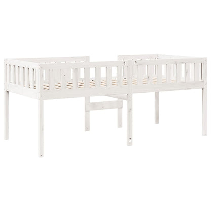 Cama de criança sem colchão 90x200 cm pinho maciço branco