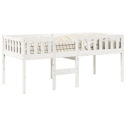 Cama de criança sem colchão 90x190 cm pinho maciço branco