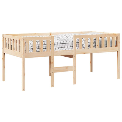 Cama de criança sem colchão 75x190 cm madeira de pinho maciça