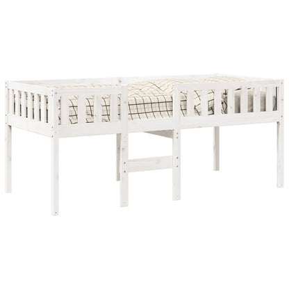 Cama de criança sem colchão 75x190 cm pinho maciço branco