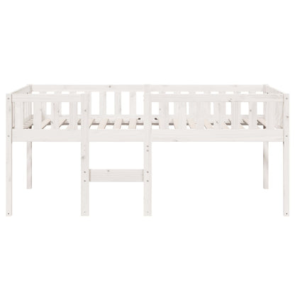 Cama de criança sem colchão 75x190 cm pinho maciço branco