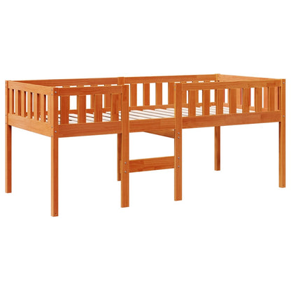 Cama de criança sem colchão 75x190 cm pinho maciço castanho-mel