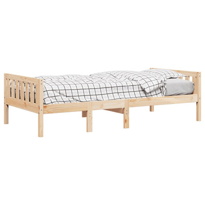 Cama de criança sem colchão 80x200 cm madeira de pinho maciça