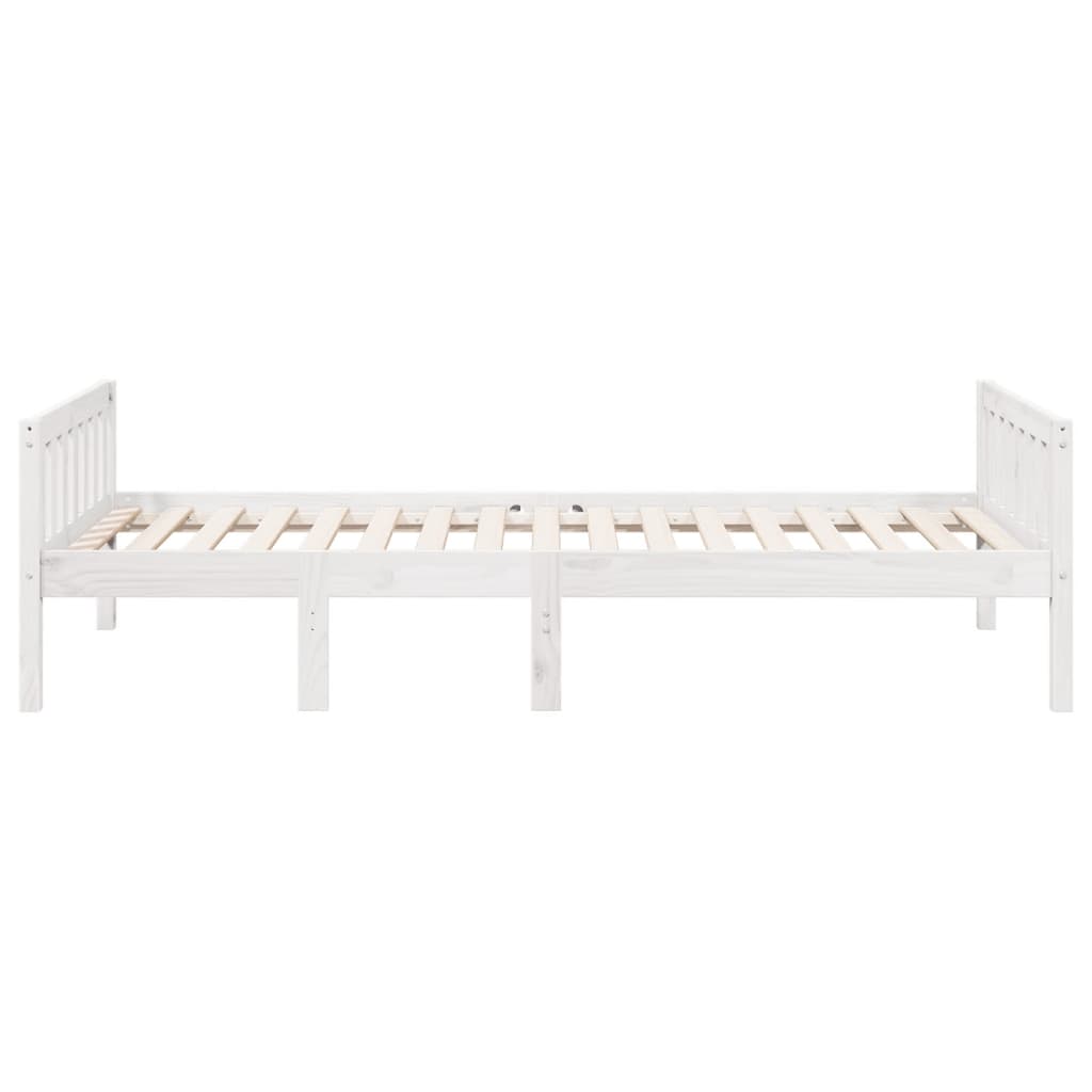 Cama de criança sem colchão 80x200 cm pinho maciço branco