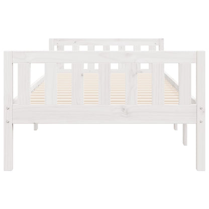 Cama de criança sem colchão 80x200 cm pinho maciço branco