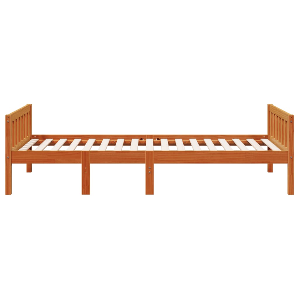 Cama de criança sem colchão 80x200 cm pinho maciço castanho-mel