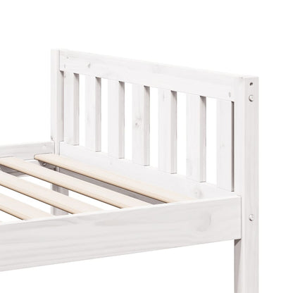 Cama de criança sem colchão 90x200 cm pinho maciço branco