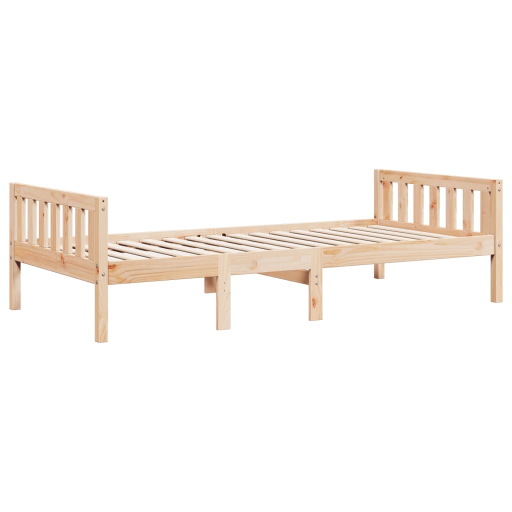 Cama de criança sem colchão 90x190 cm madeira de pinho maciça