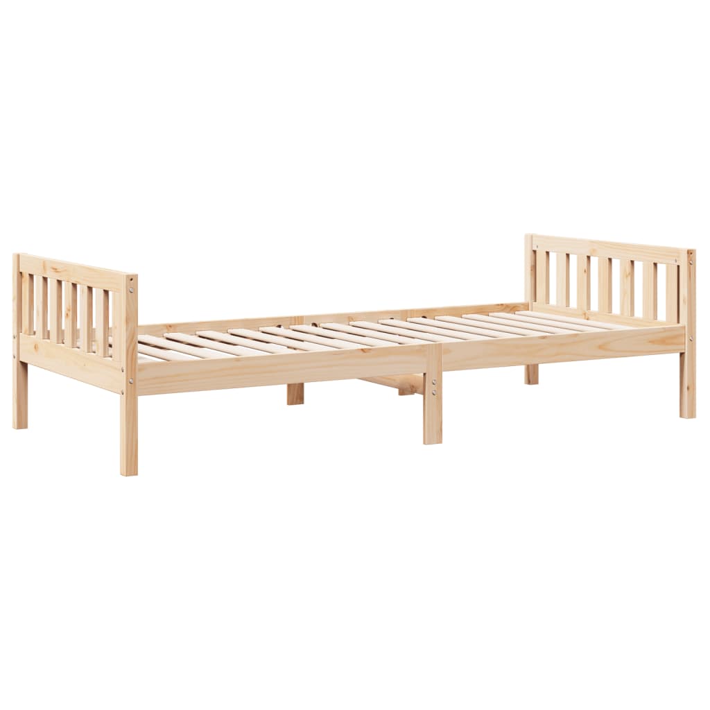 Cama de criança sem colchão 90x190 cm madeira de pinho maciça