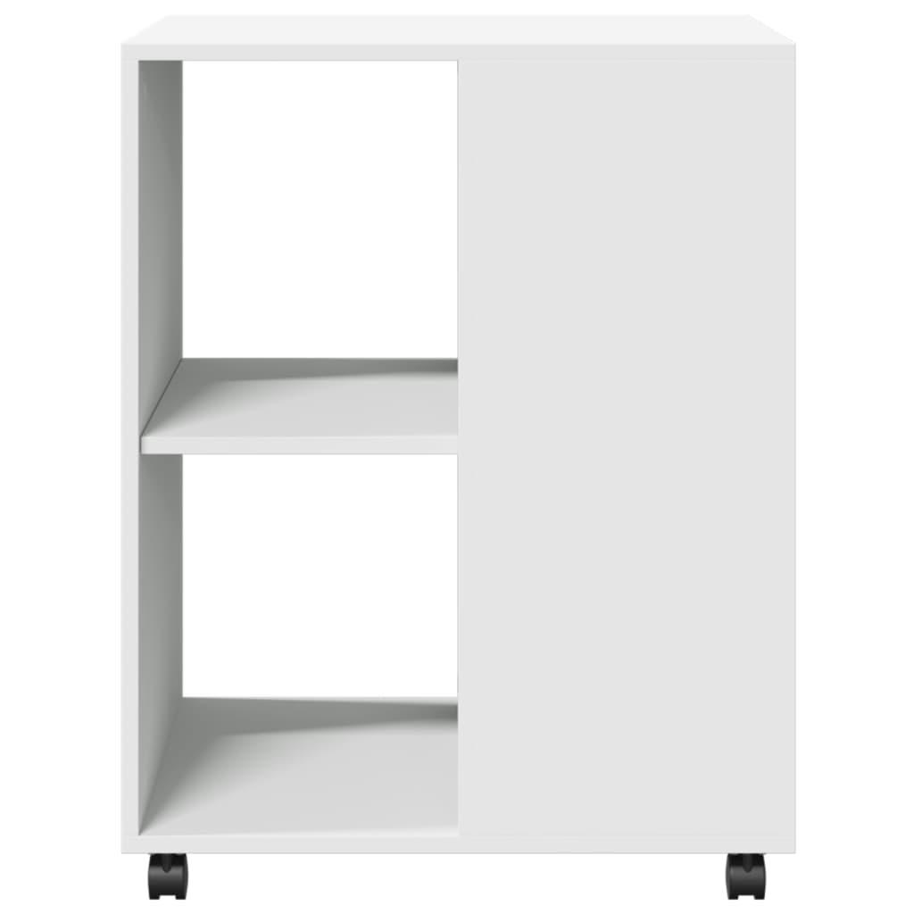 Mesa de apoio c/ rodas 55x60x78 cm derivados de madeira branco