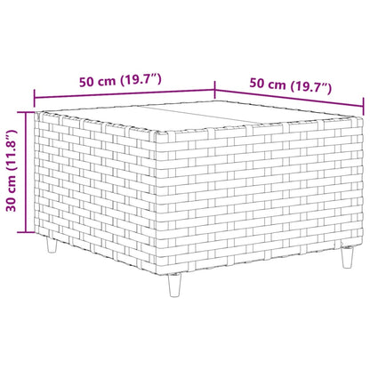 9 pcs conjunto lounge jardim c/ almofadões vime PE castanho