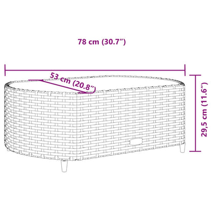 5 pcs conjunto sofás de jardim c/ almofadões vime PE cinzento