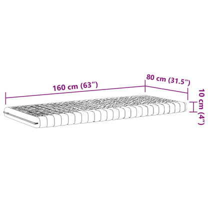 Colchão espuma infantil 180x220 cm 7 zonas dureza 20 ILD branco