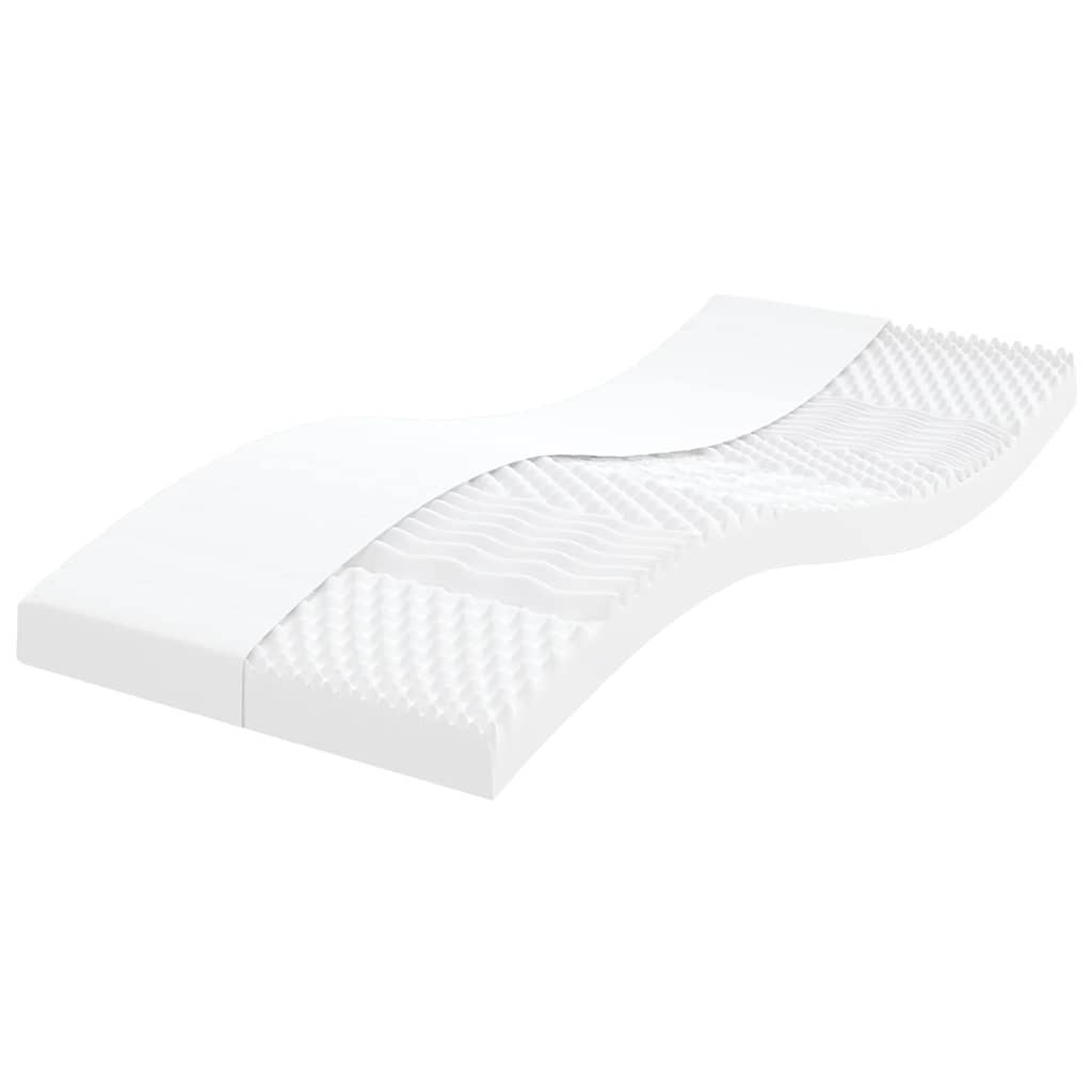 Colchão de espuma 100x210 cm 7 zonas dureza 20 ILD branco