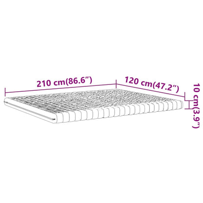 Colchão de espuma 120x210 cm 7 zonas dureza 20 ILD branco