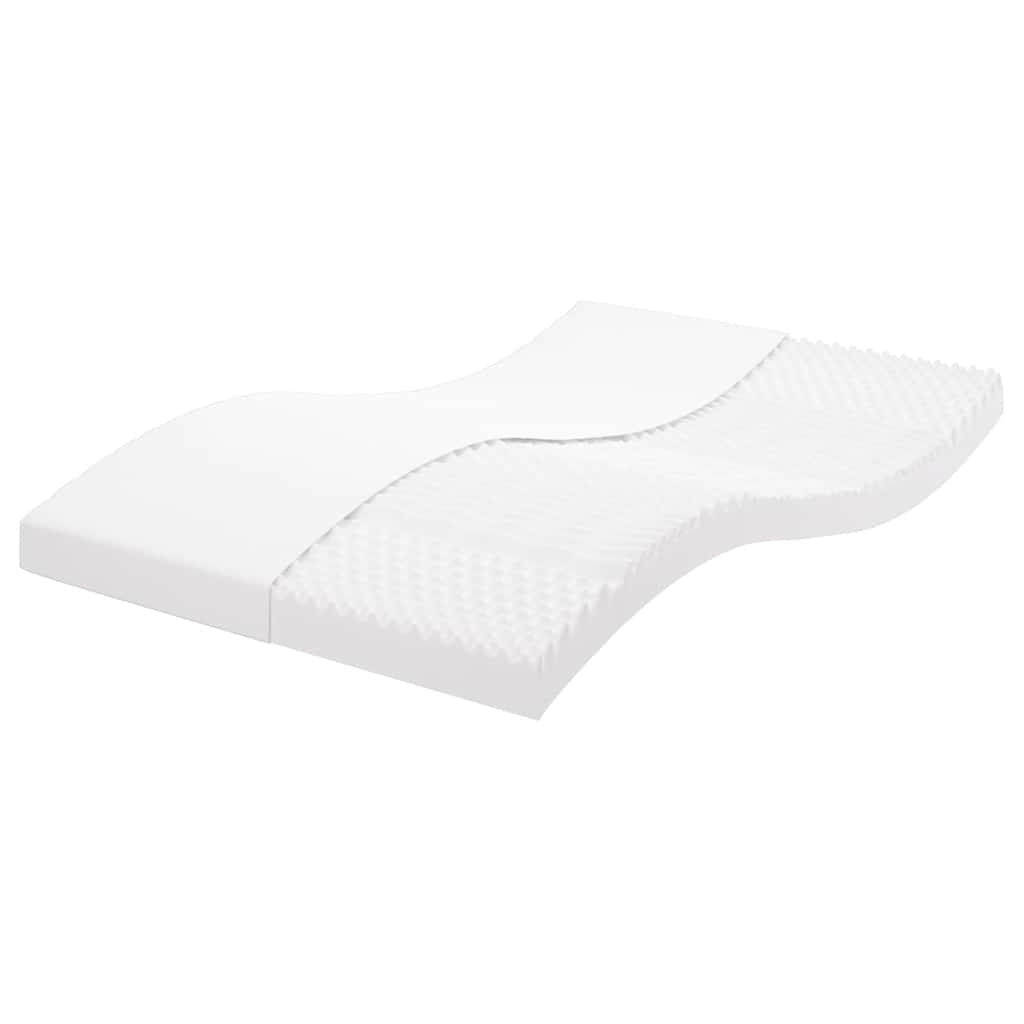 Colchão de espuma 140x210 cm 7 zonas dureza 20 ILD branco