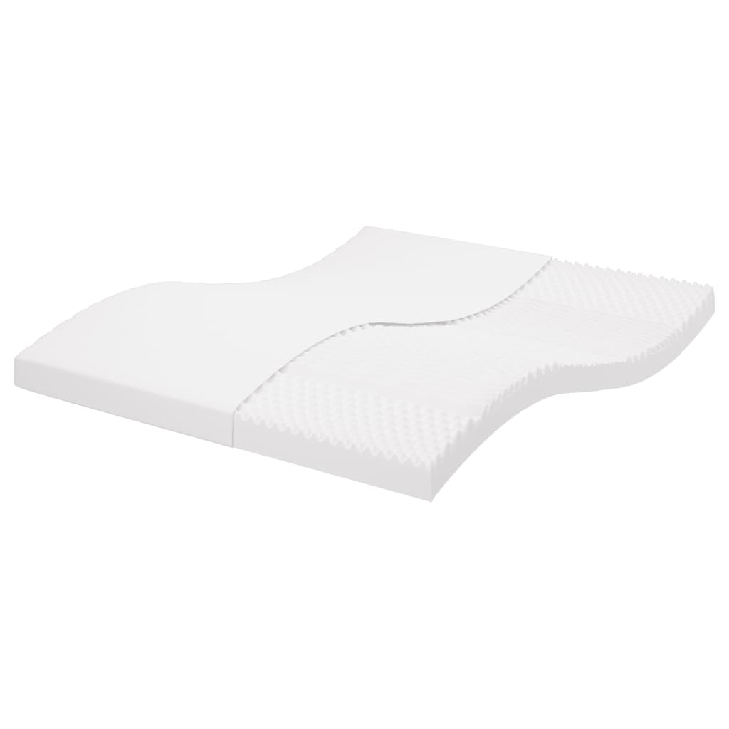 Colchão de espuma 160x210 cm 7 zonas dureza 20 ILD branco