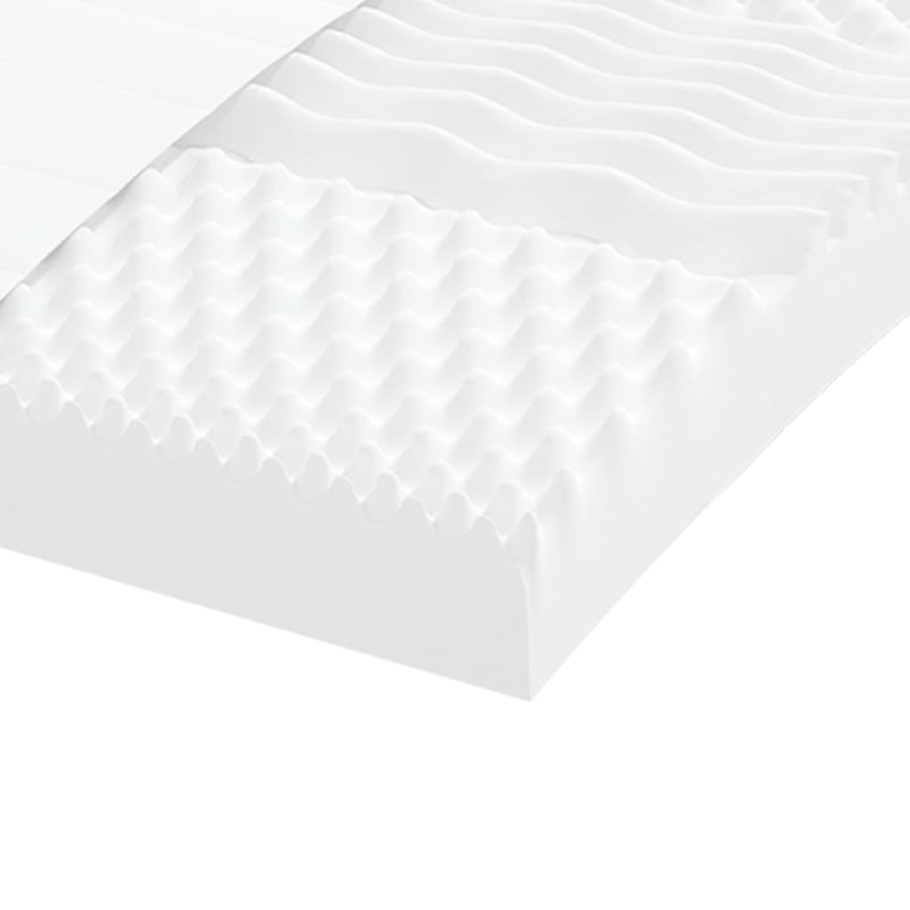 Colchão de espuma 160x210 cm 7 zonas dureza 20 ILD branco