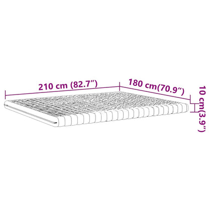 Colchão de espuma 180x210 cm 7 zonas dureza 20 ILD branco