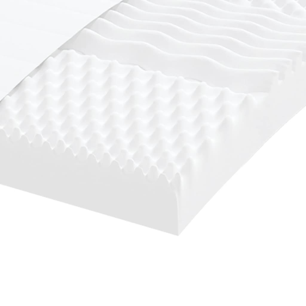 Colchão de espuma 140x220 cm 7 zonas dureza 20 ILD branco