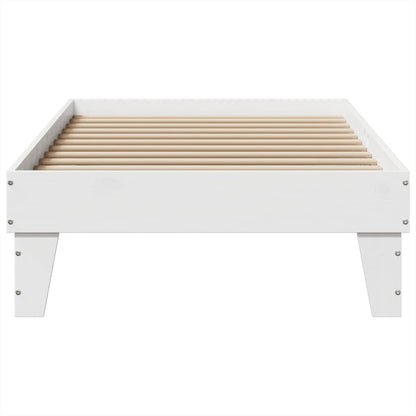 Cama sem colchão 90x200 cm madeira de pinho maciça branco