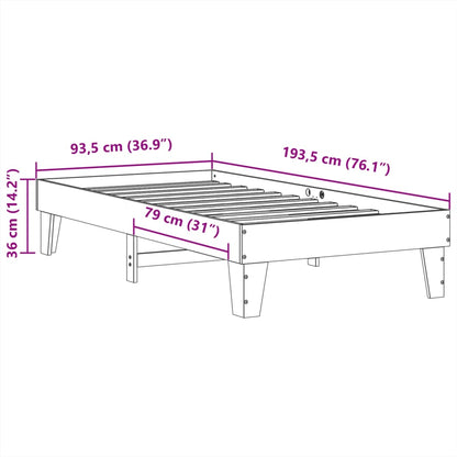 Cama sem colchão 90x190 cm madeira de pinho maciça