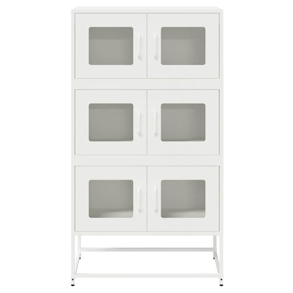 Aparador alto 68x39x123 cm aço branco