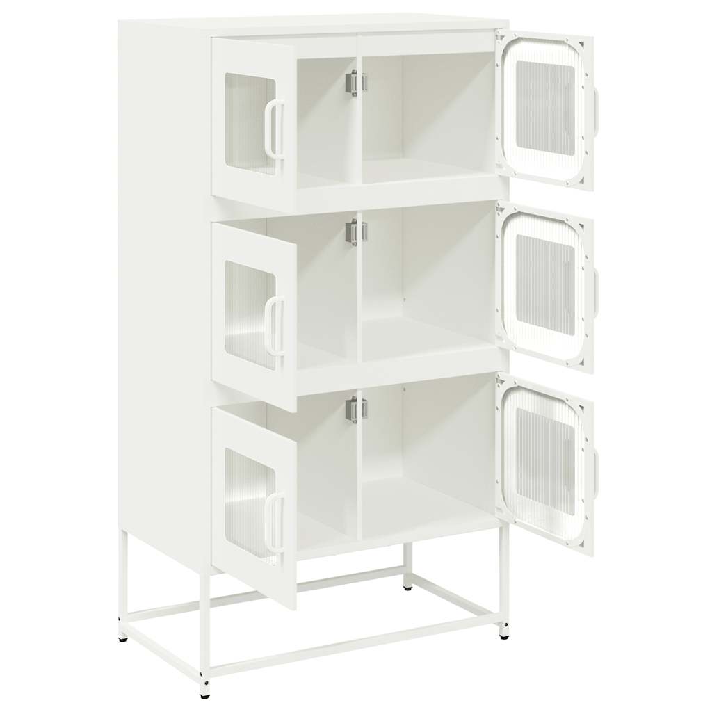 Aparador alto 68x39x123 cm aço branco