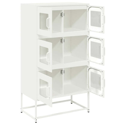 Aparador alto 68x39x123 cm aço branco