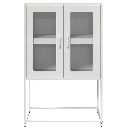 Aparador alto 68x39x107 cm aço branco