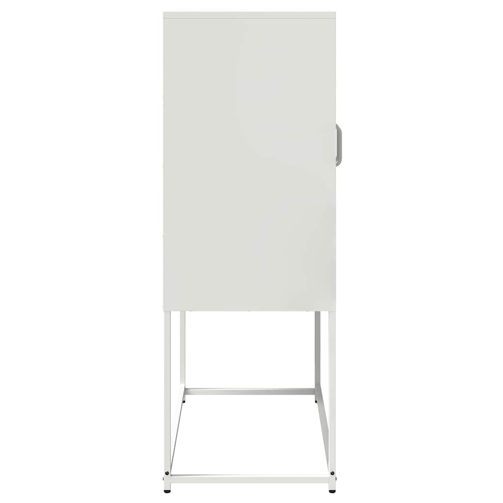 Aparador alto 68x39x107 cm aço branco