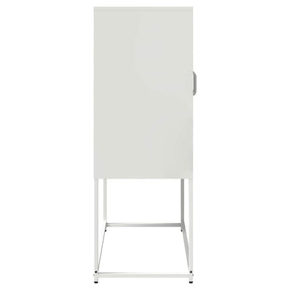 Aparador alto 68x39x107 cm aço branco