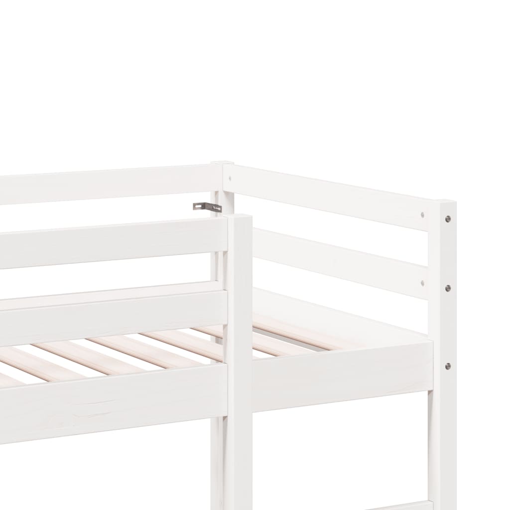 Cama alta sem colchão 90x190 cm pinho maciço branco