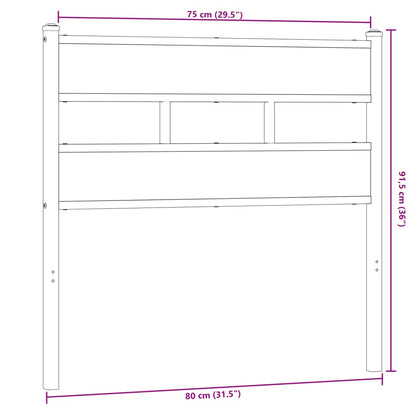 Cabeceira de cama 75 cm derivados madeira/ferro carvalho sonoma