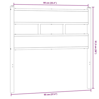 Cabeceira de cama 90 cm derivados madeira/ferro carvalho sonoma