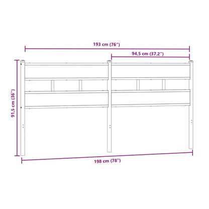 Cabeceira de cama 193cm derivados madeira/ferro carvalho sonoma