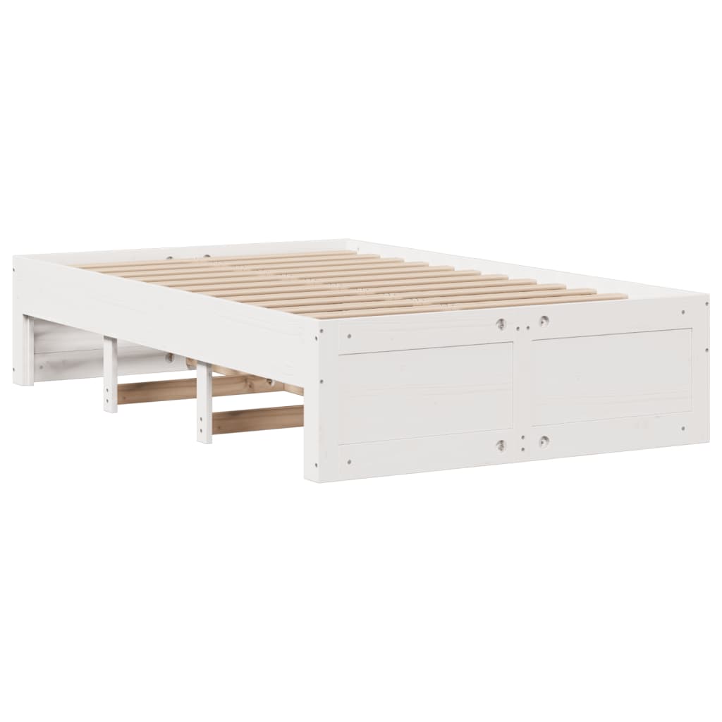 Cama sem colchão com gavetas 120x190 cm pinho maciço branco