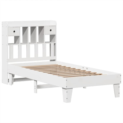 Cama sem colchão 90x190 cm madeira de pinho maciça branco