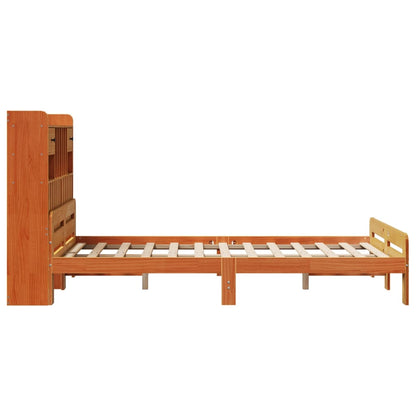 Cama com estante sem colchão 135x190 cm pinho maciço