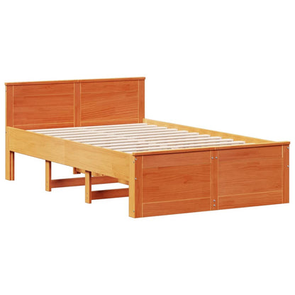 Cama com estante sem colchão 135x190 cm pinho maciço