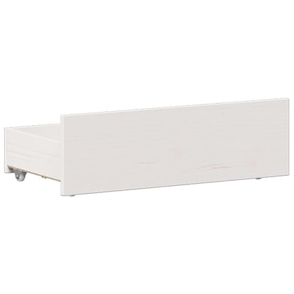 Cama com estante sem colchão 75x190 cm pinho maciço branco