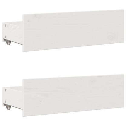 Cama com estante sem colchão 90x190 cm pinho maciço branco